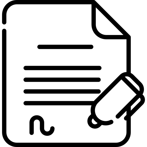 Icono de un documento firmado.